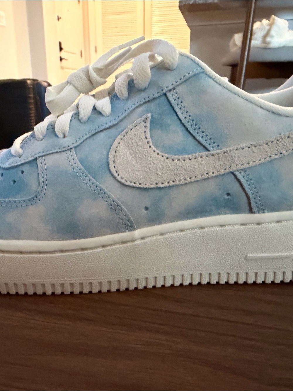 Nike Air ForSuede Low-Top Sneaker - Light Blue